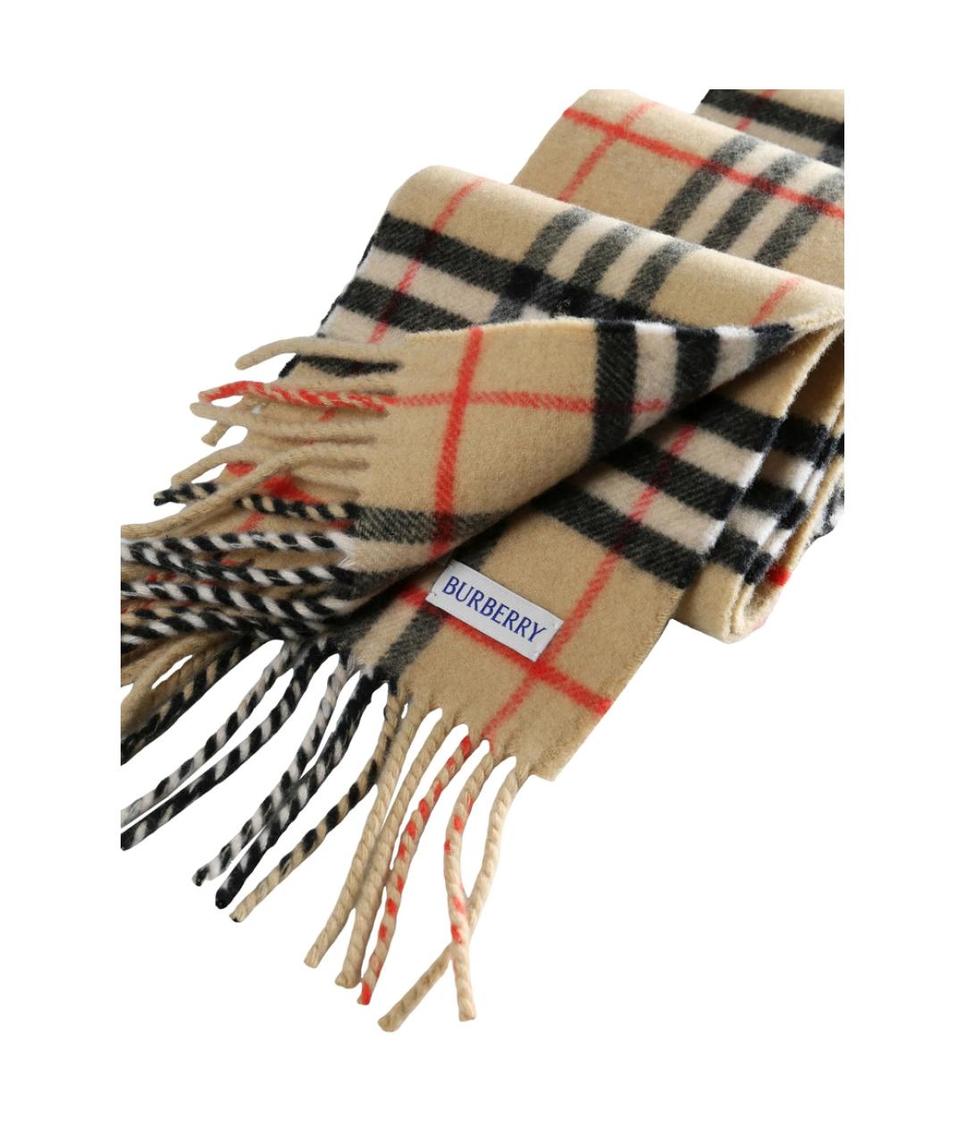 BURBERRY Черный кашемировый шарф, фото 2
