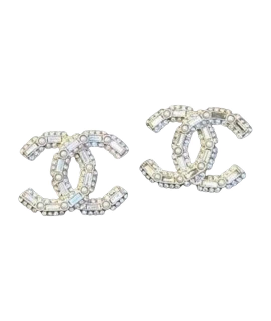 CHANEL Серебряные металлические серьги, фото 1