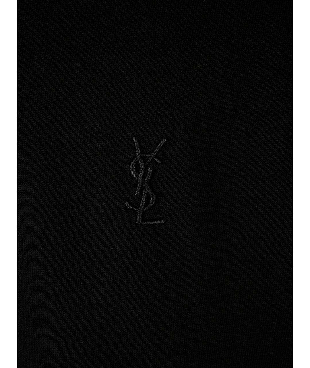 SAINT LAURENT Черный хлопковый джемпер / свитер, фото 3