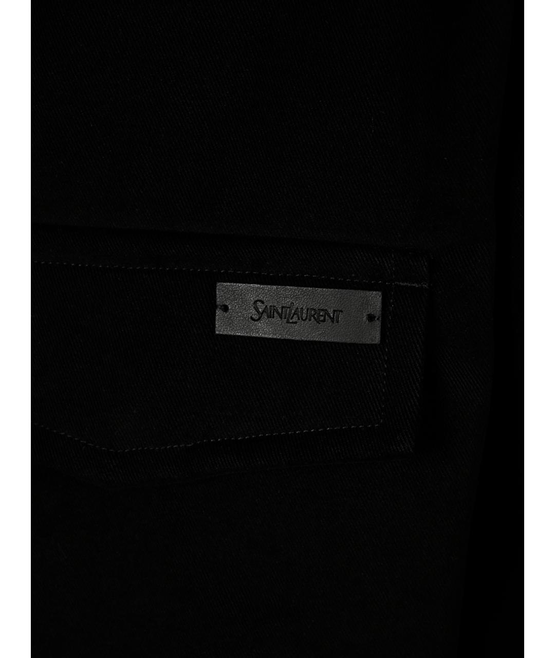 SAINT LAURENT Черная хлопковая кэжуал рубашка, фото 3
