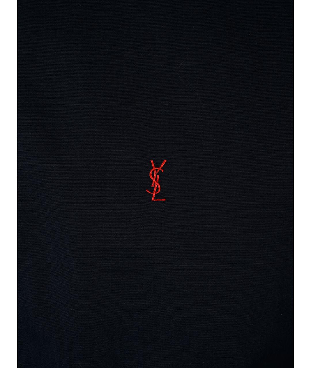 SAINT LAURENT Темно-синяя хлопковая куртка, фото 3