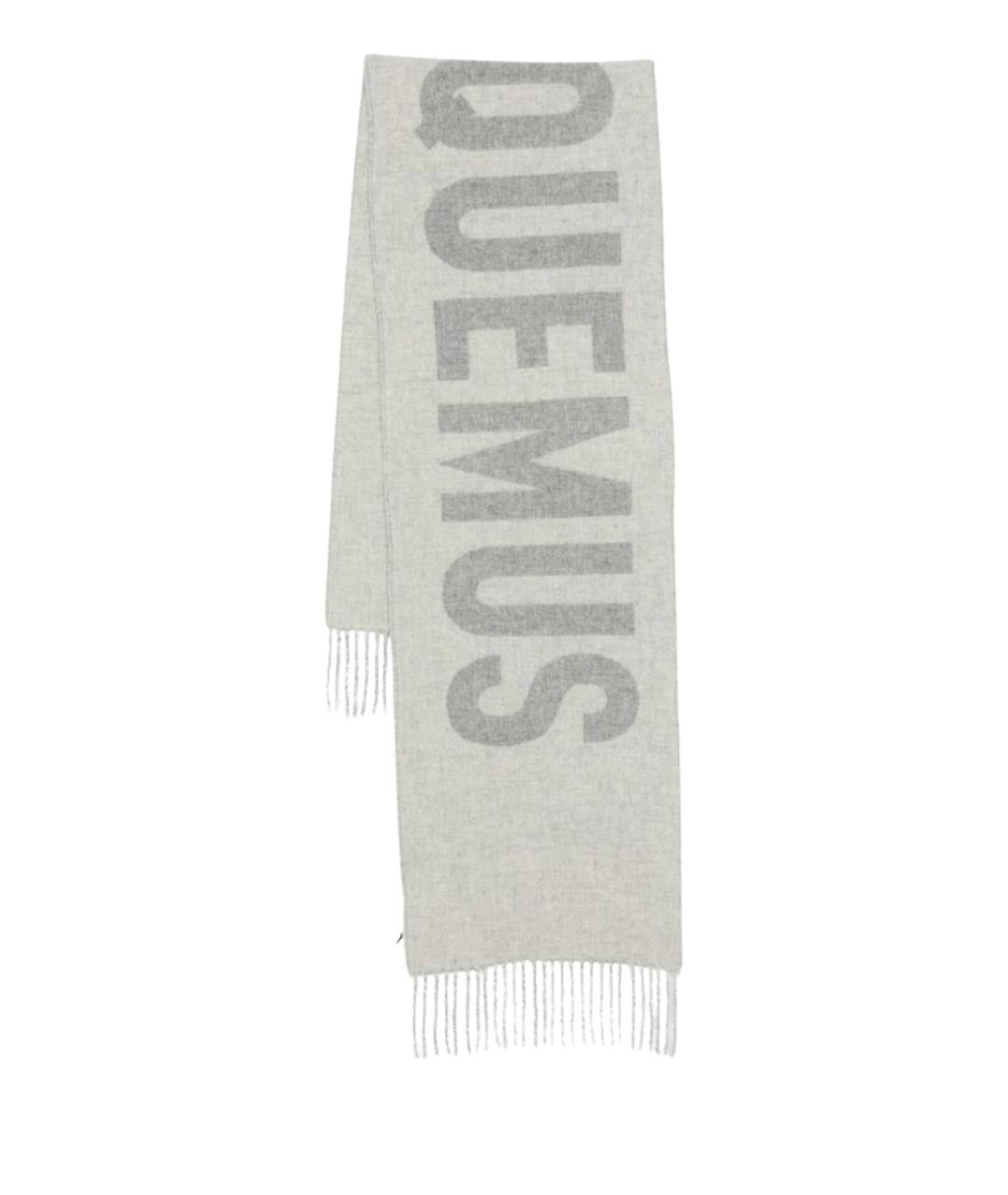 JACQUEMUS Серый шерстяной шарф, фото 1
