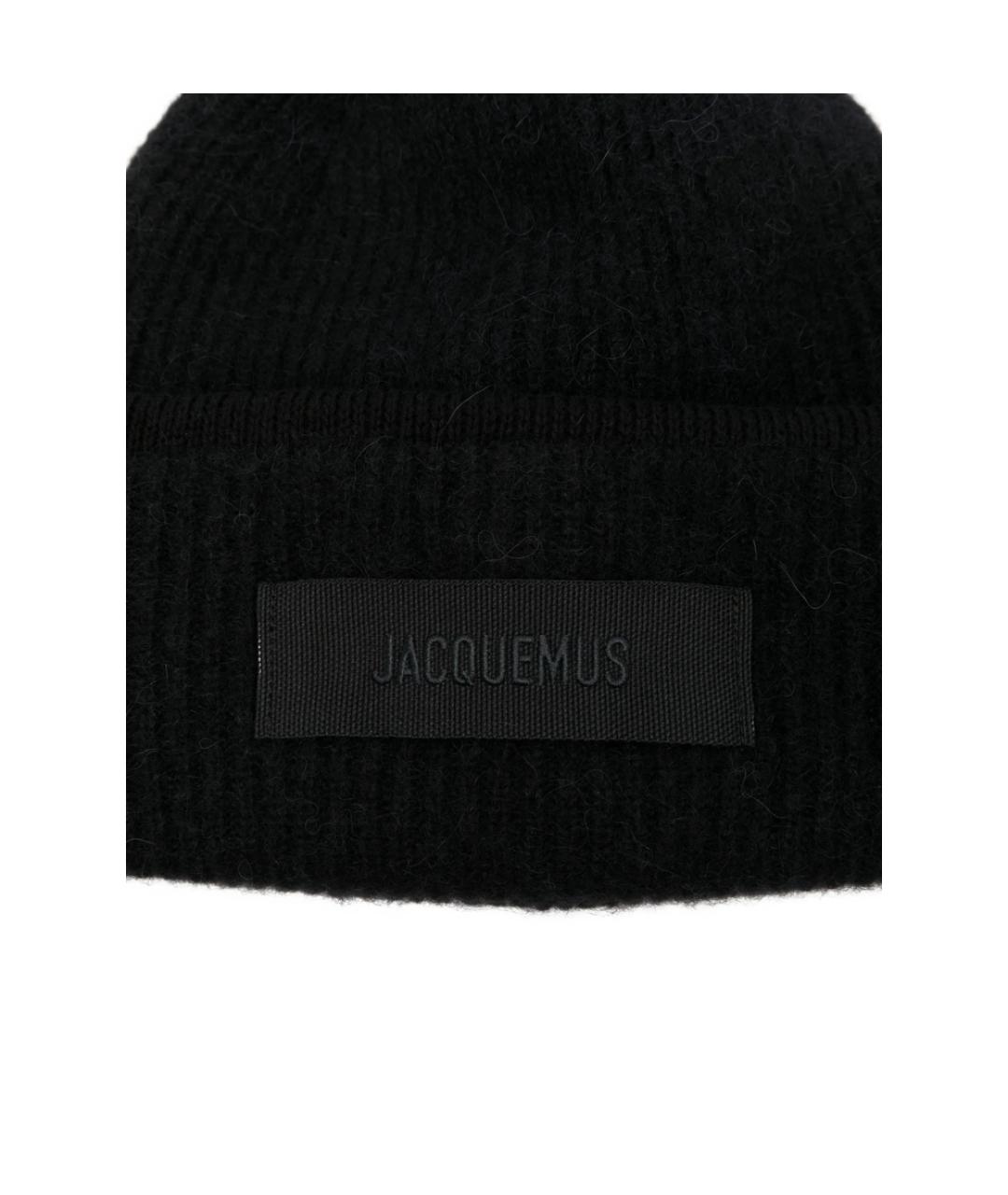 JACQUEMUS Черная шерстяная шапка, фото 2