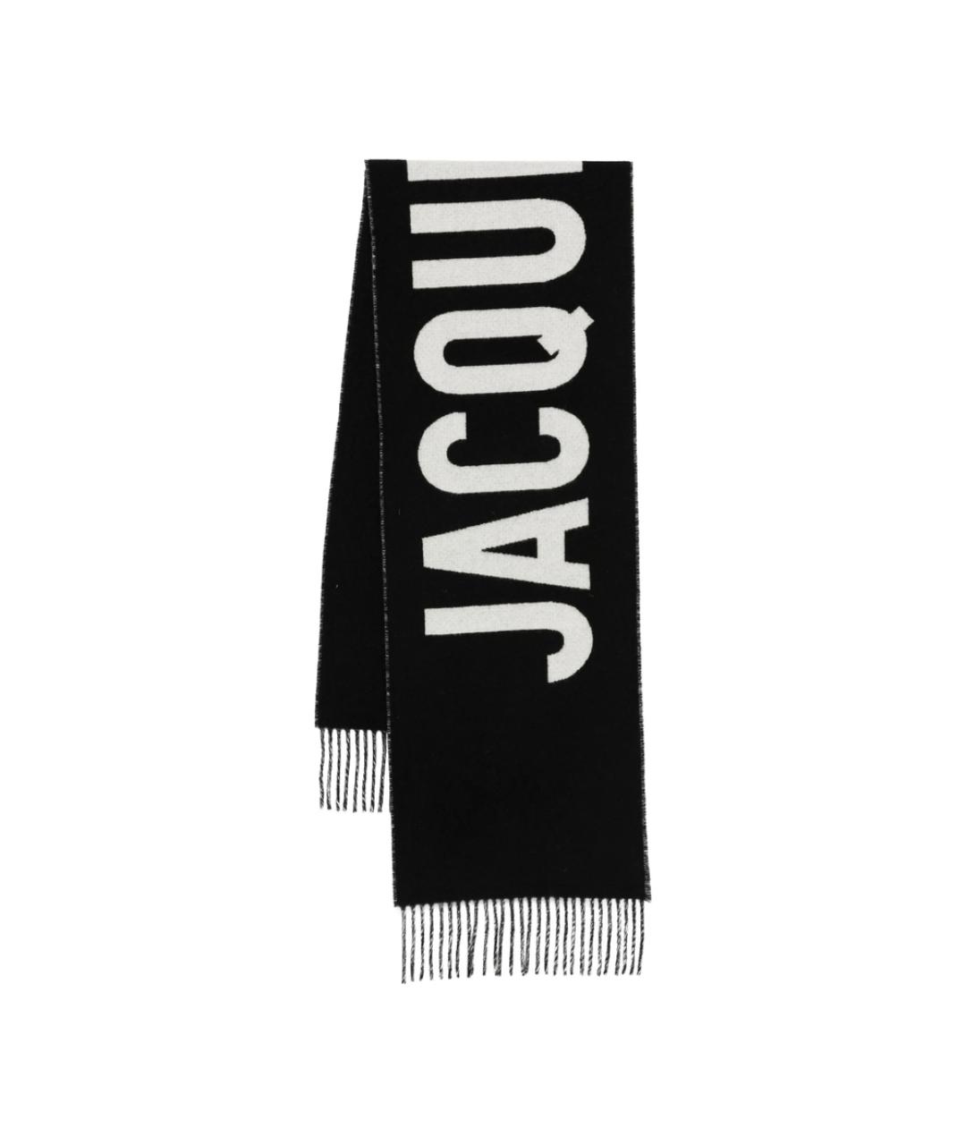 JACQUEMUS Черный шерстяной шарф, фото 1