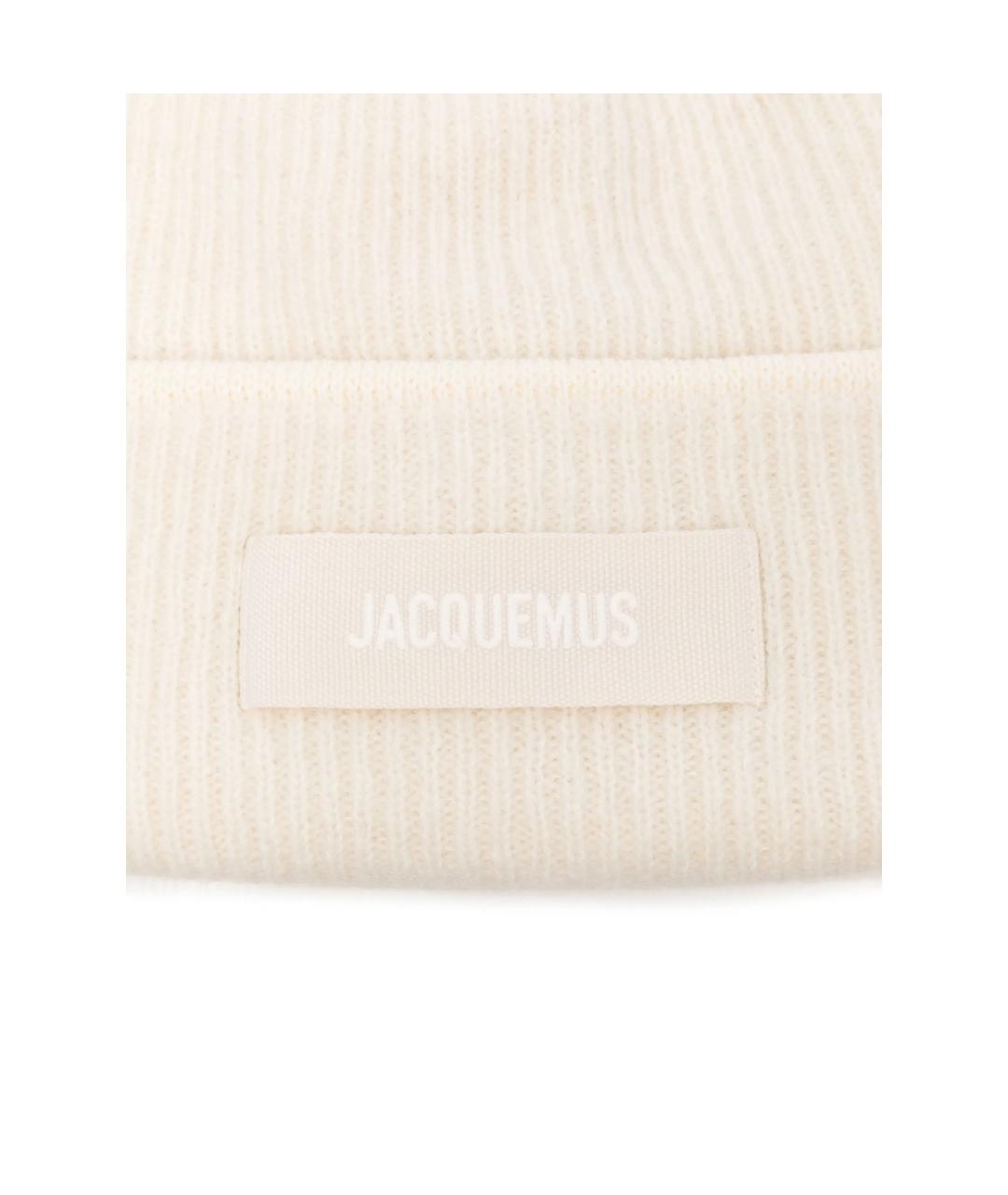 JACQUEMUS Белая шерстяная шапка, фото 2