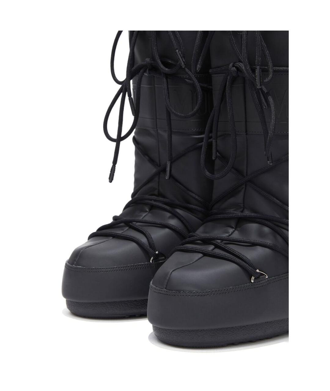 MOON BOOT Черные синтетические высокие ботинки, фото 2