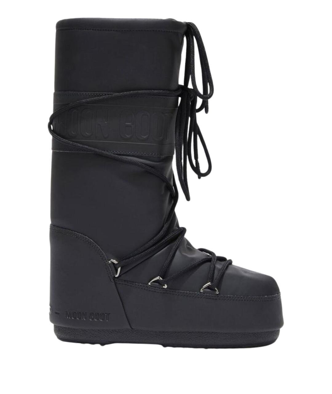 MOON BOOT Черные синтетические высокие ботинки, фото 1