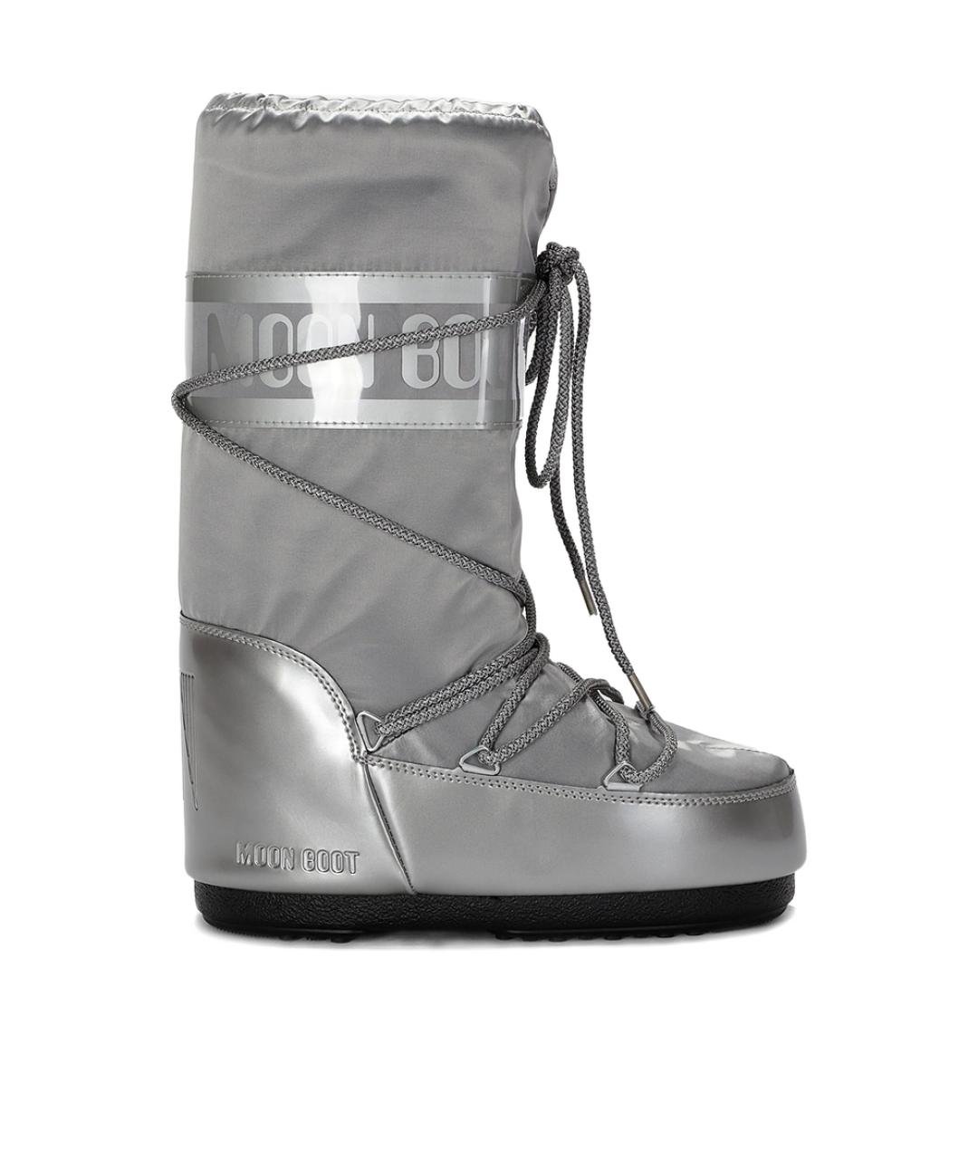 MOON BOOT Серые синтетические сапоги, фото 4