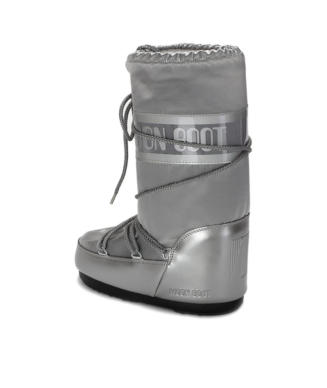 MOON BOOT Серые синтетические сапоги, фото 2