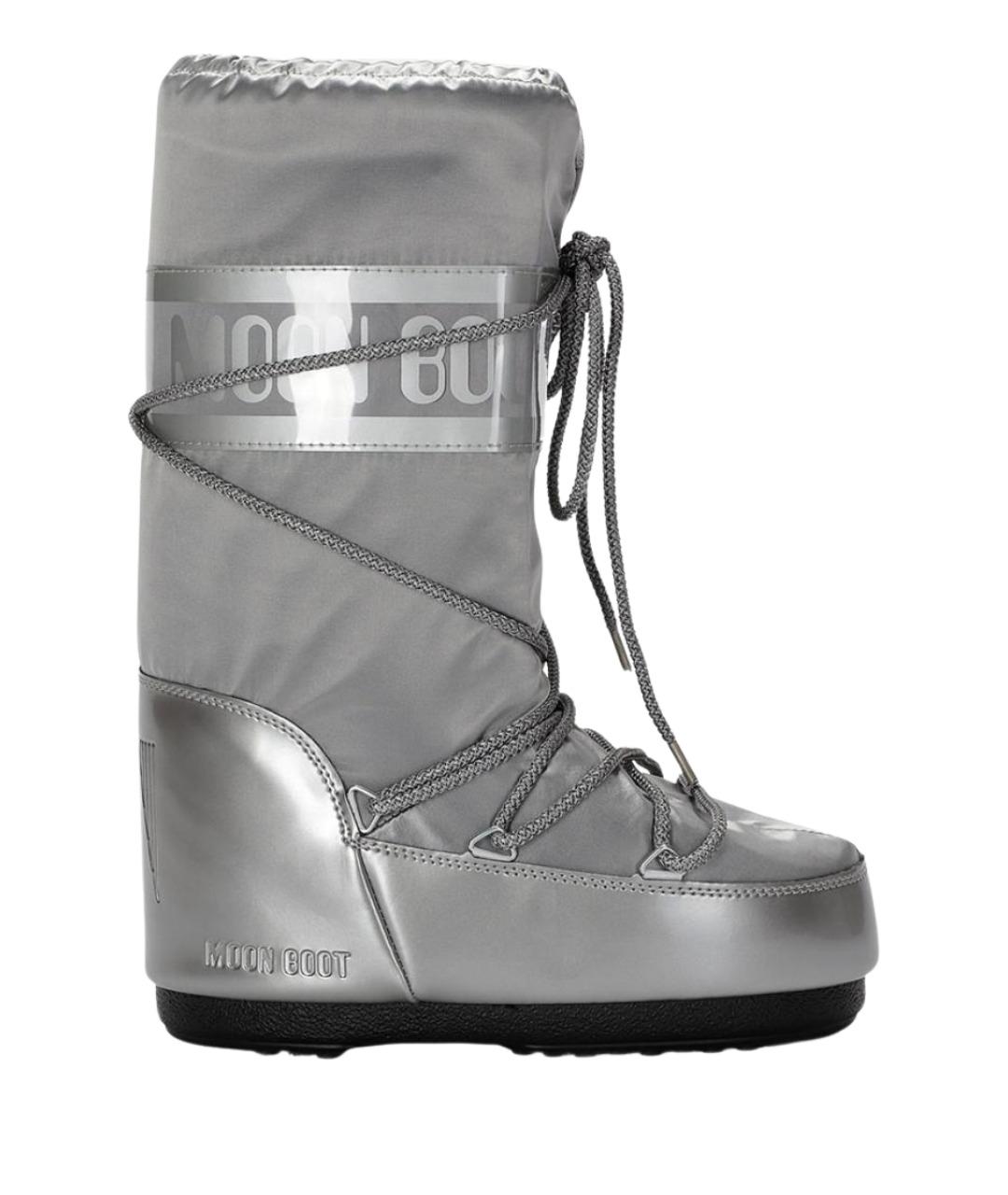 MOON BOOT Серые синтетические сапоги, фото 1
