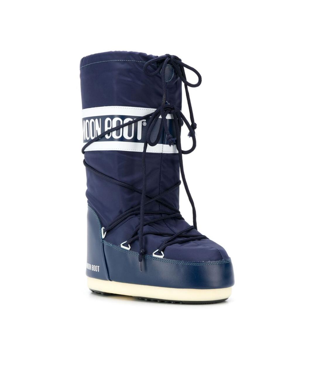 MOON BOOT Синие синтетические высокие ботинки, фото 4