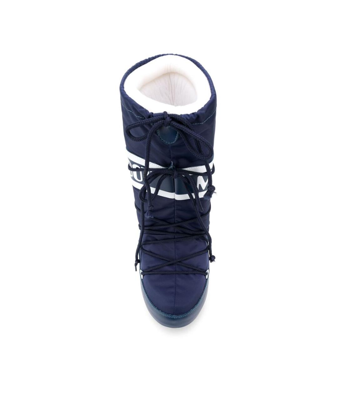 MOON BOOT Синие синтетические высокие ботинки, фото 2