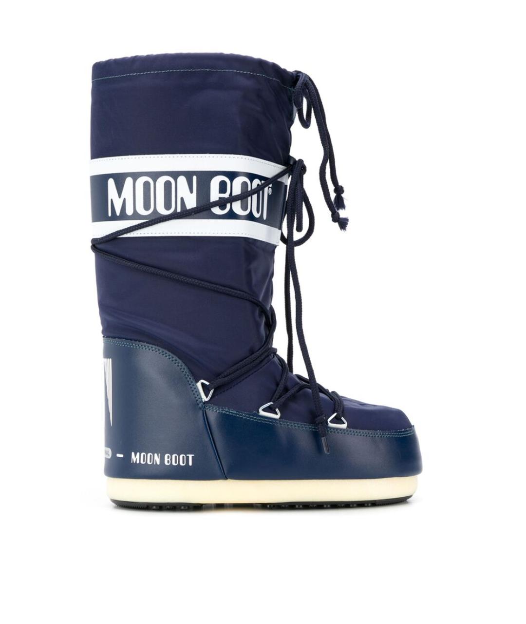 MOON BOOT Синие синтетические высокие ботинки, фото 5