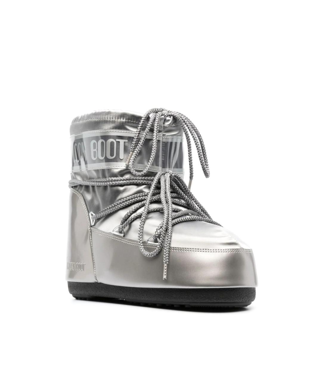 MOON BOOT Серебряные ботинки, фото 3