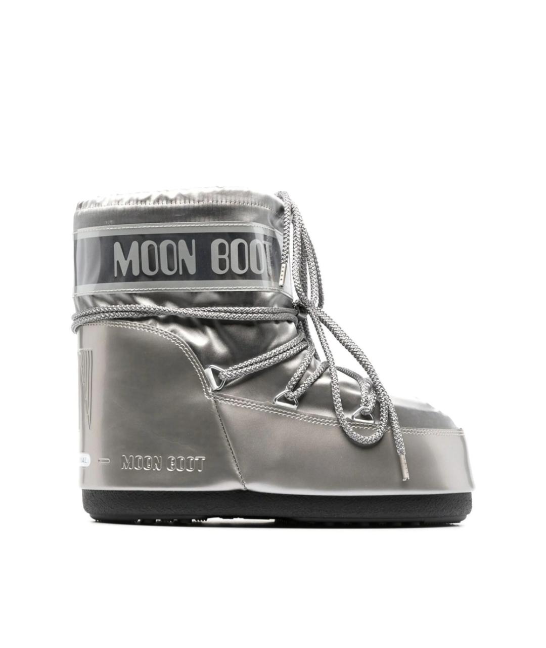 MOON BOOT Серебряные ботинки, фото 1