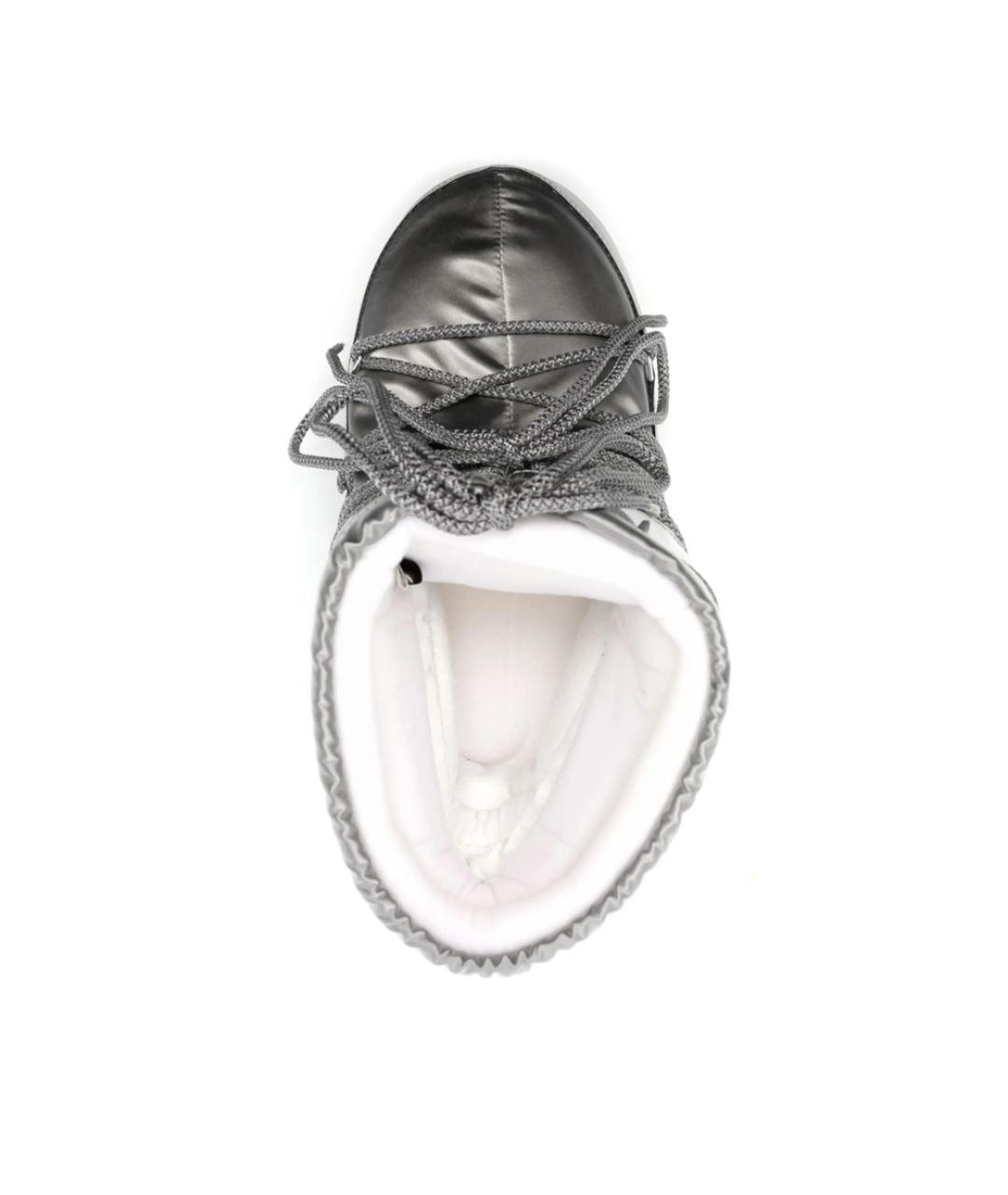 MOON BOOT Серебряные ботинки, фото 4