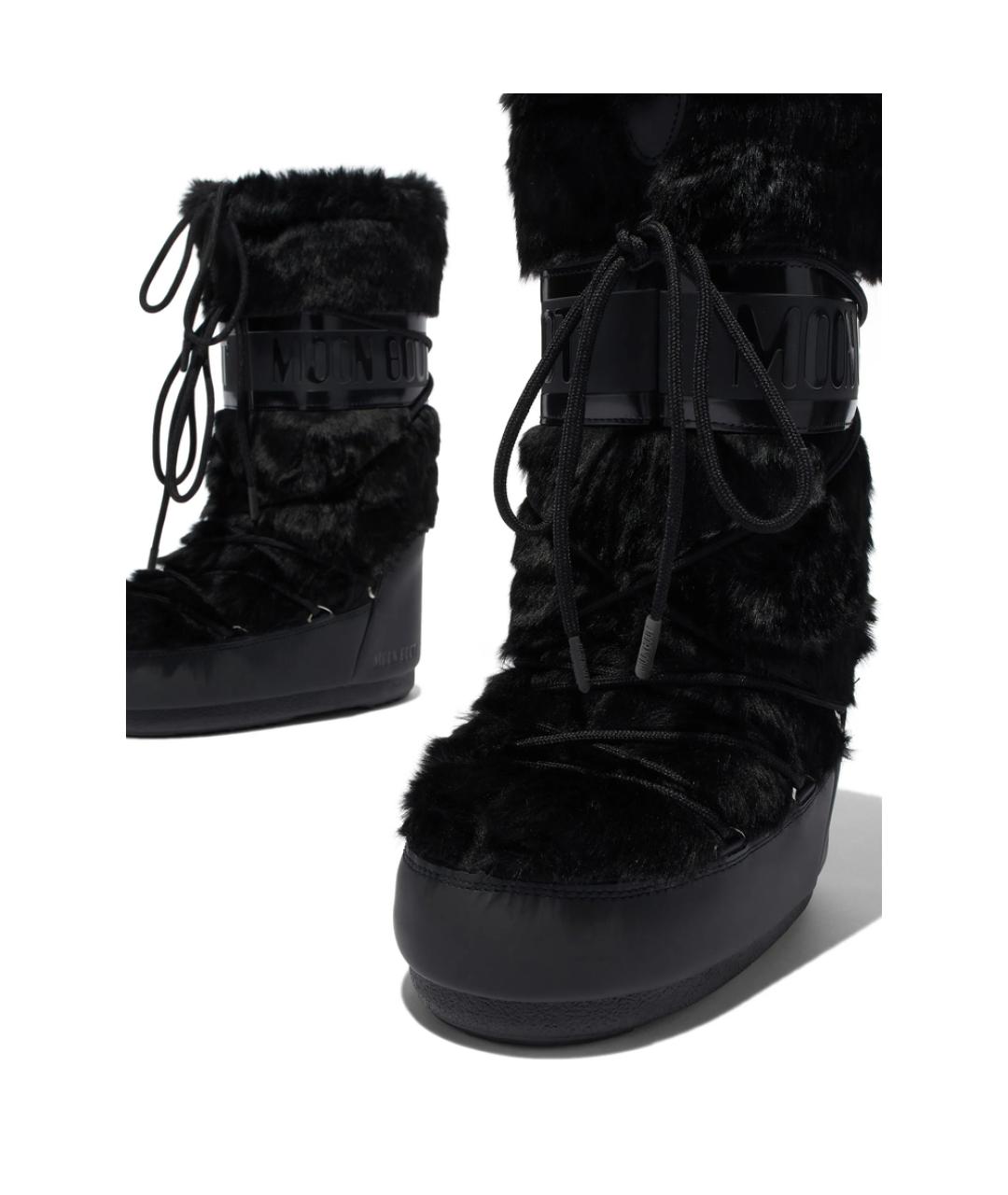 MOON BOOT Черные синтетические сапоги, фото 2