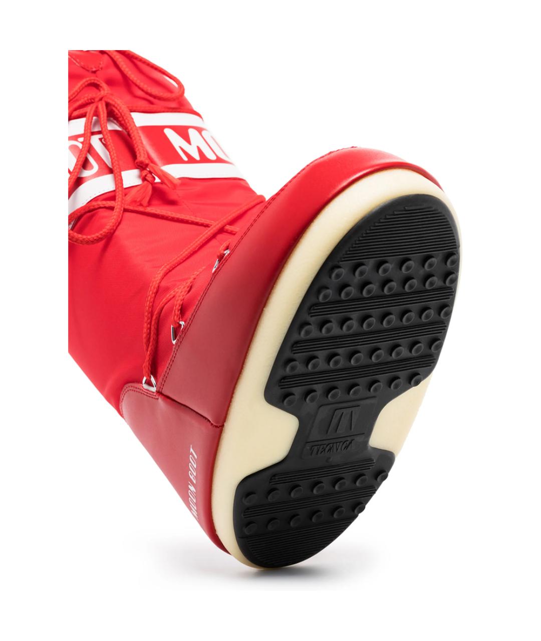 MOON BOOT Красные синтетические высокие ботинки, фото 4