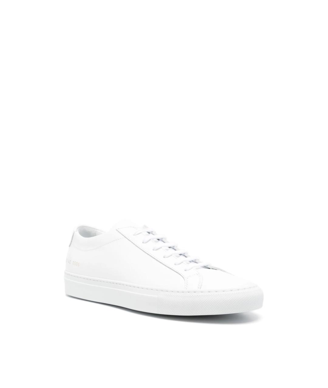 COMMON PROJECTS Белые кожаные низкие кроссовки / кеды, фото 3