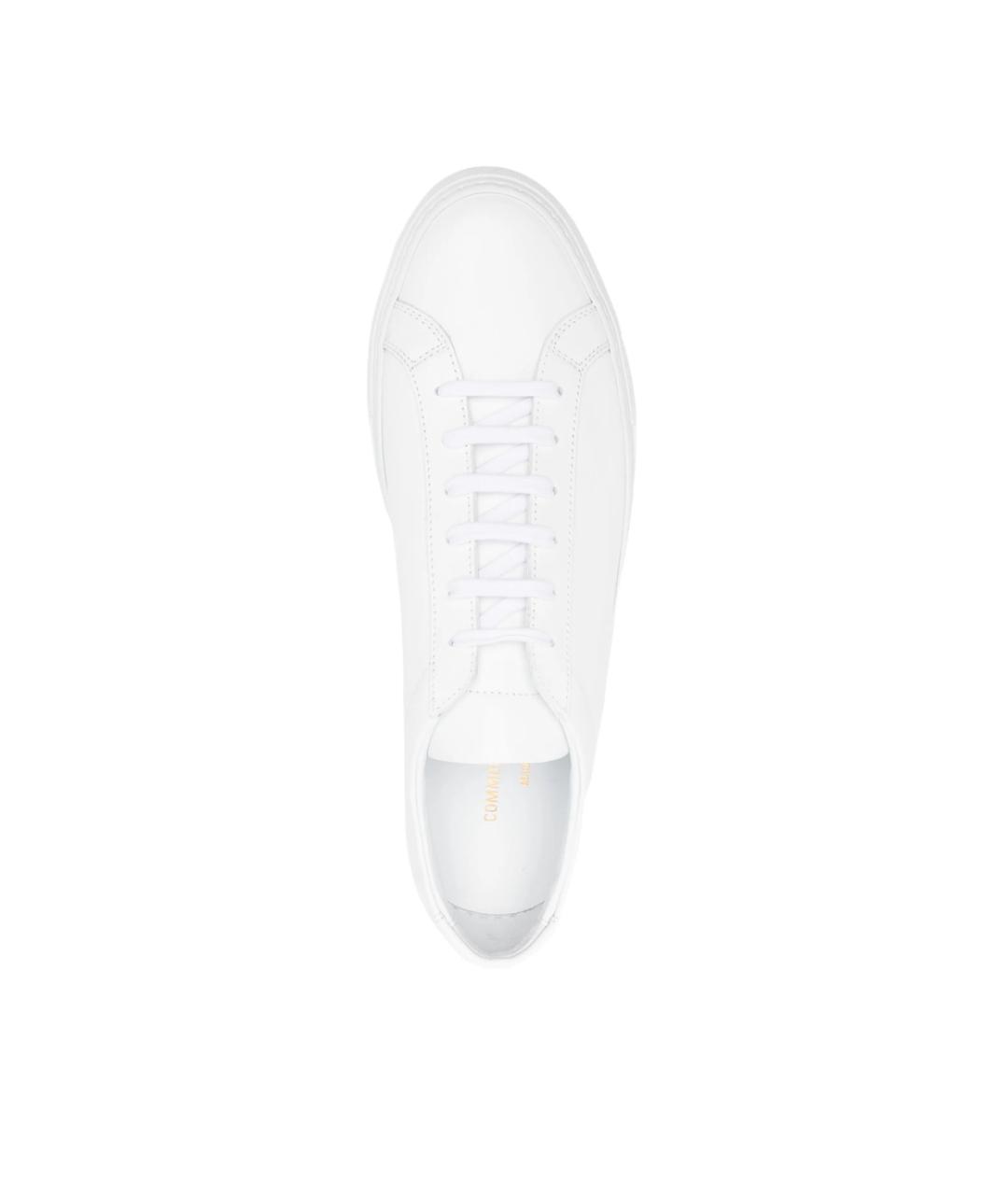 COMMON PROJECTS Белые кожаные низкие кроссовки / кеды, фото 4