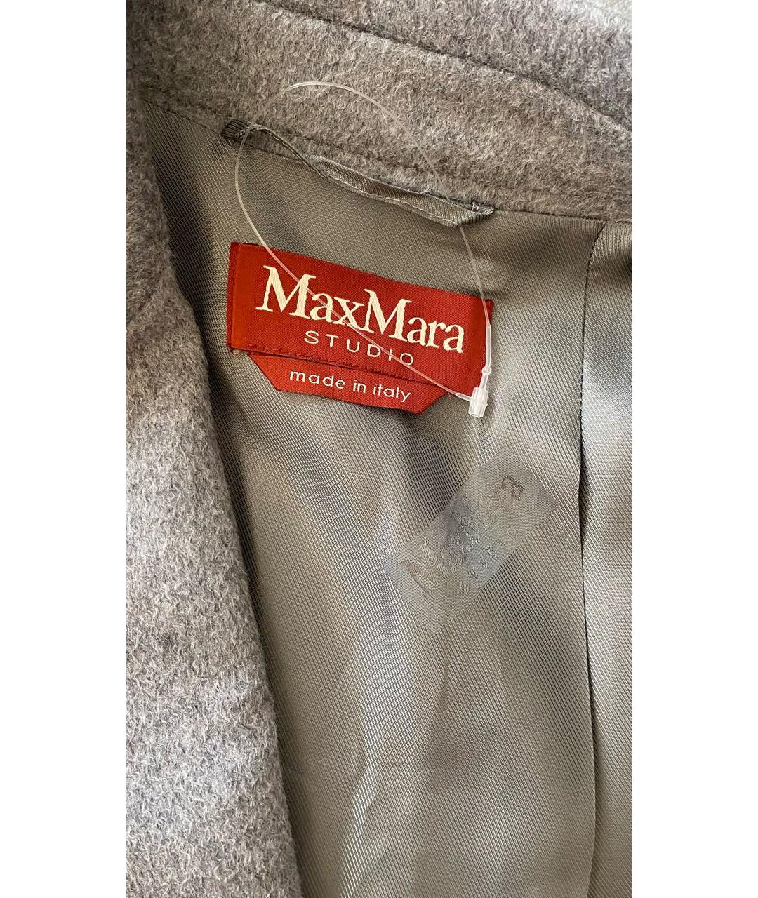 MAX MARA STUDIO Антрацитовое кашемировое пальто, фото 3