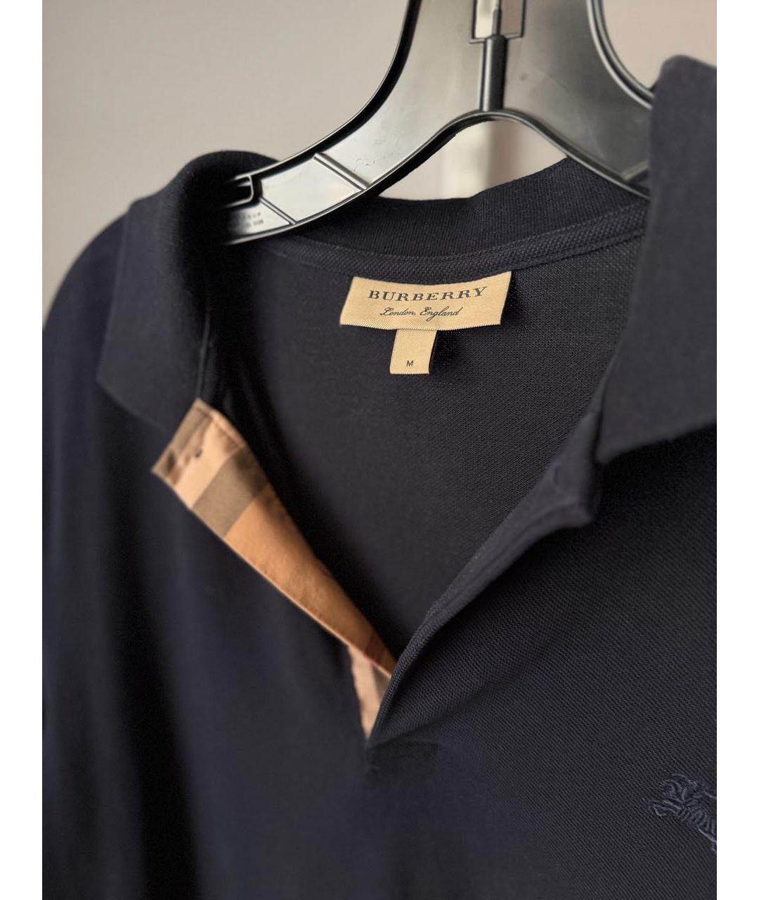 BURBERRY Темно-синяя хлопковая рубашка, фото 3