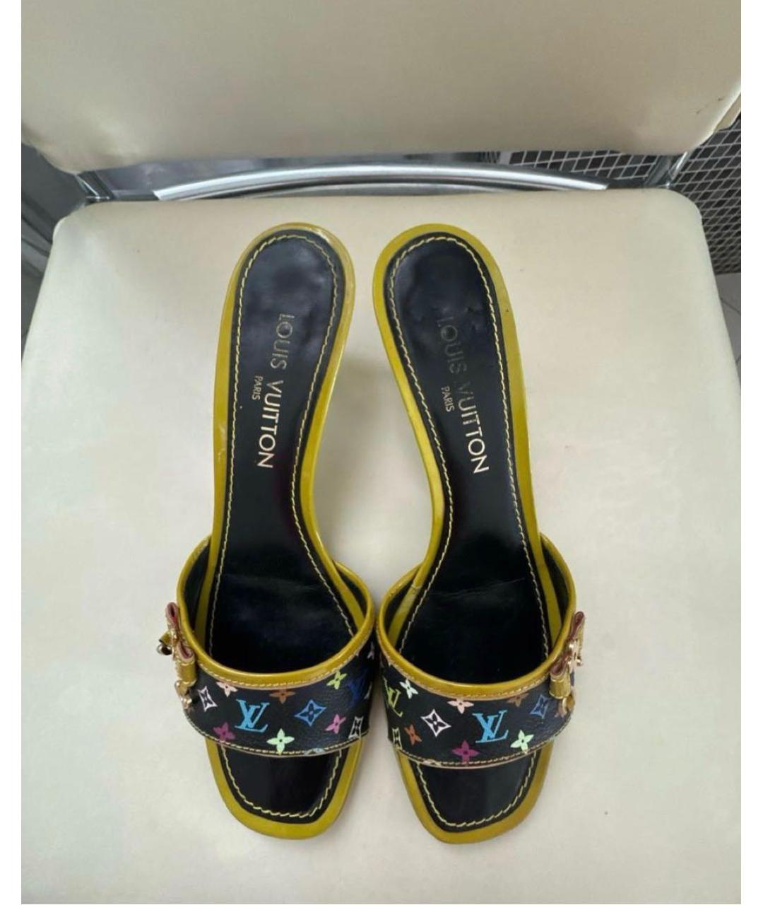 LOUIS VUITTON Мульти кожаные мюли, фото 3