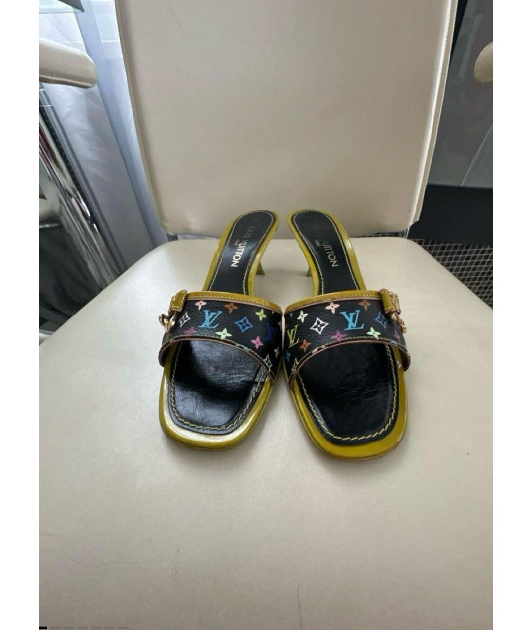 LOUIS VUITTON Мульти кожаные мюли, фото 2