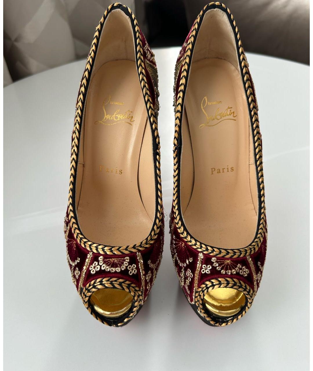 CHRISTIAN LOUBOUTIN Мульти текстильные туфли, фото 2