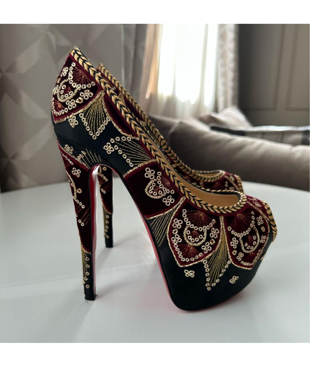 CHRISTIAN LOUBOUTIN Мульти текстильные туфли, фото 9