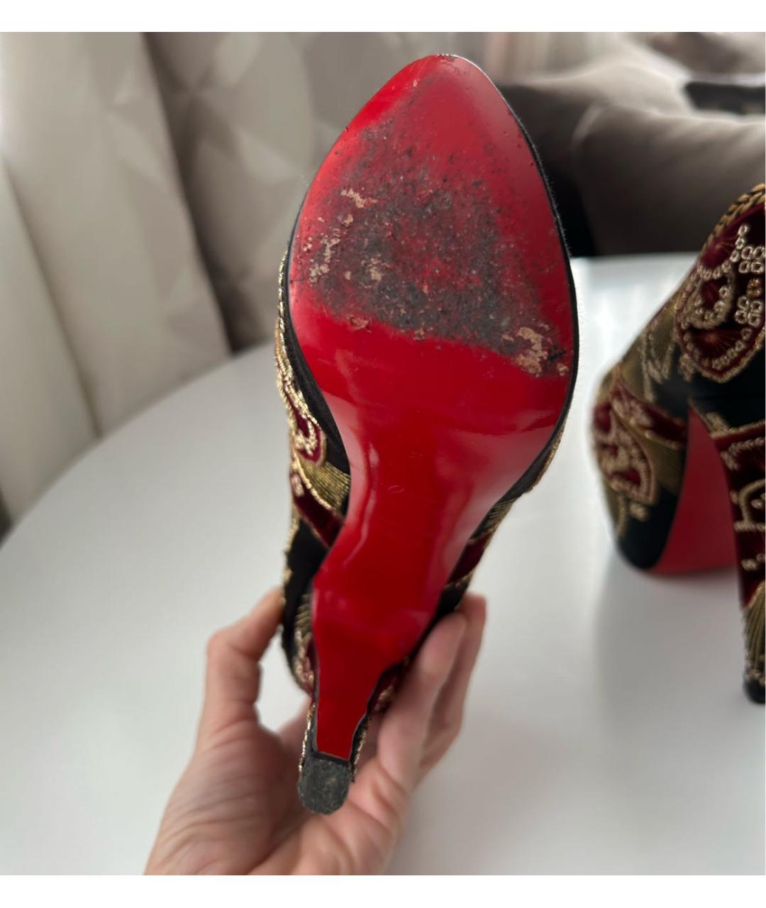 CHRISTIAN LOUBOUTIN Мульти текстильные туфли, фото 7