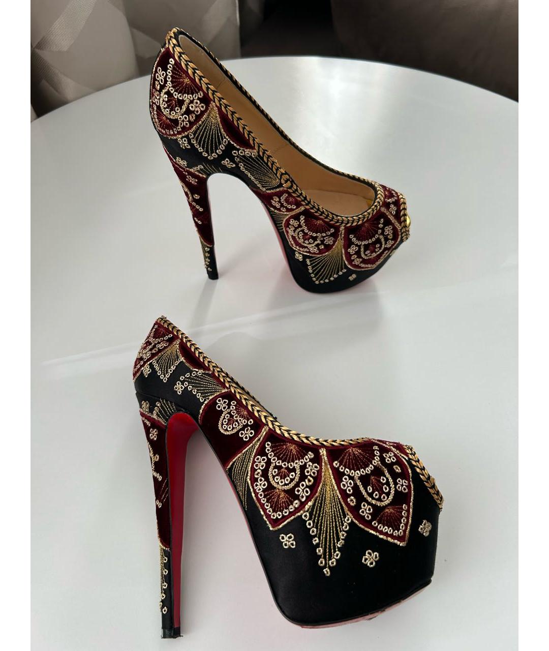 CHRISTIAN LOUBOUTIN Мульти текстильные туфли, фото 5