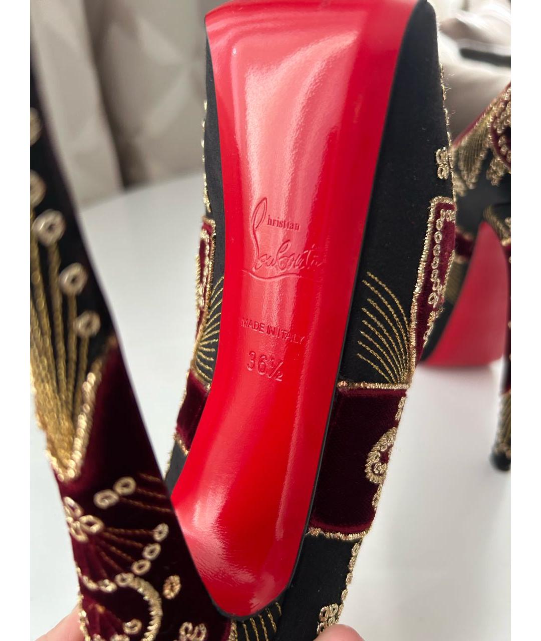CHRISTIAN LOUBOUTIN Мульти текстильные туфли, фото 8