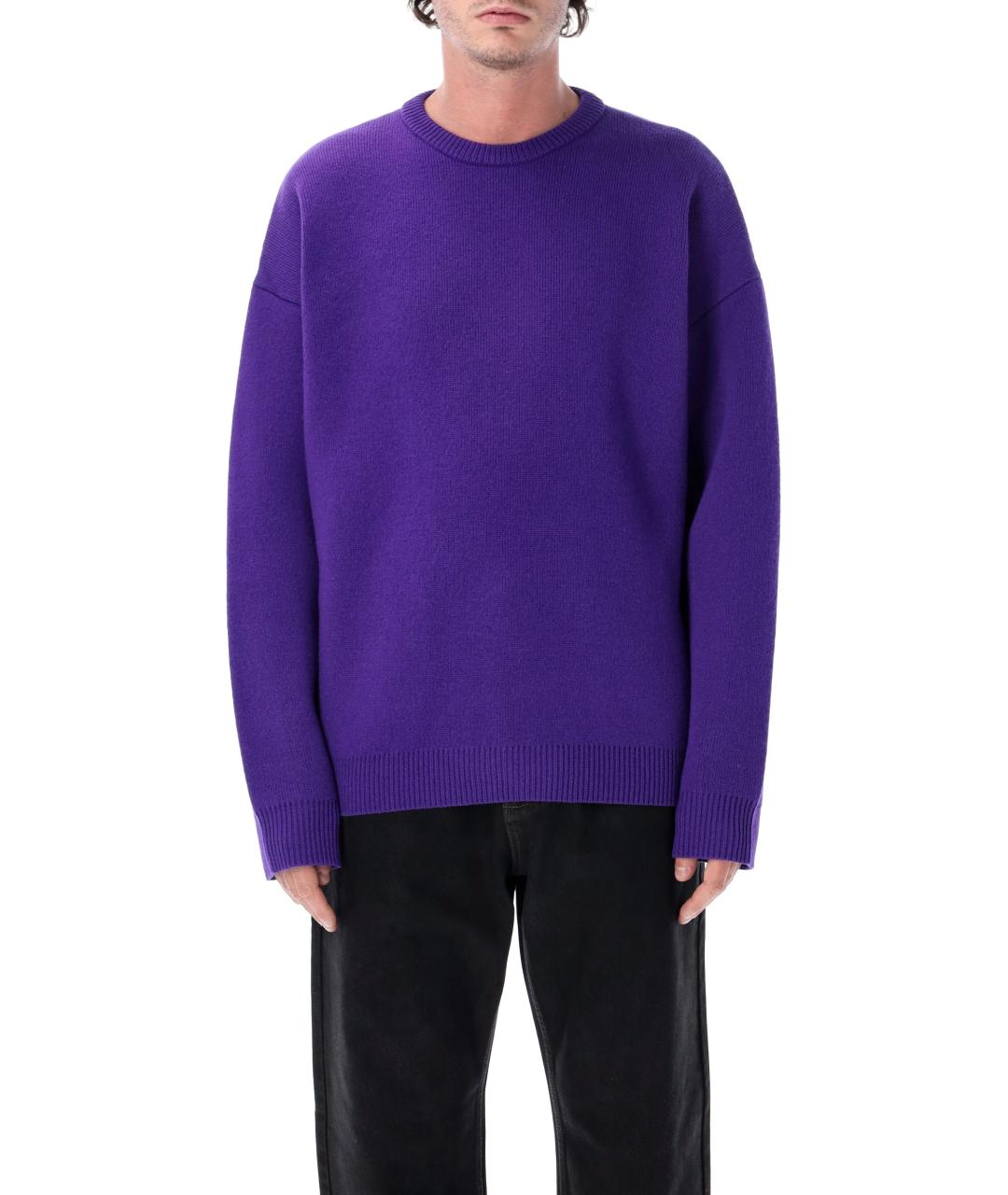 BALENCIAGA Фиолетовый шерстяной джемпер / свитер, фото 2