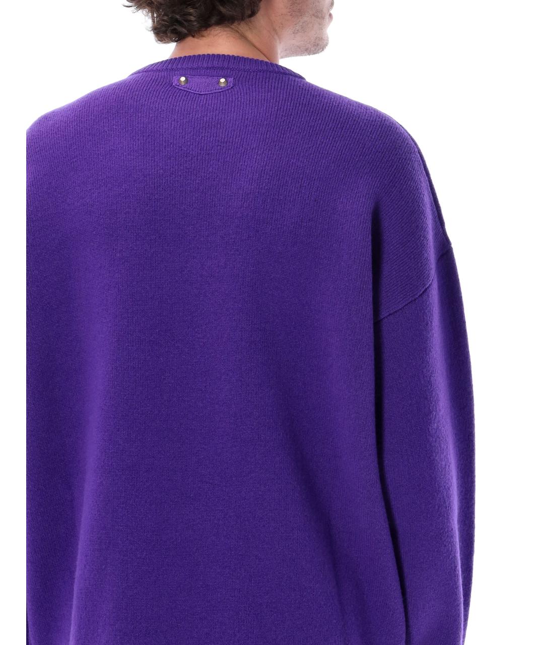 BALENCIAGA Фиолетовый шерстяной джемпер / свитер, фото 4