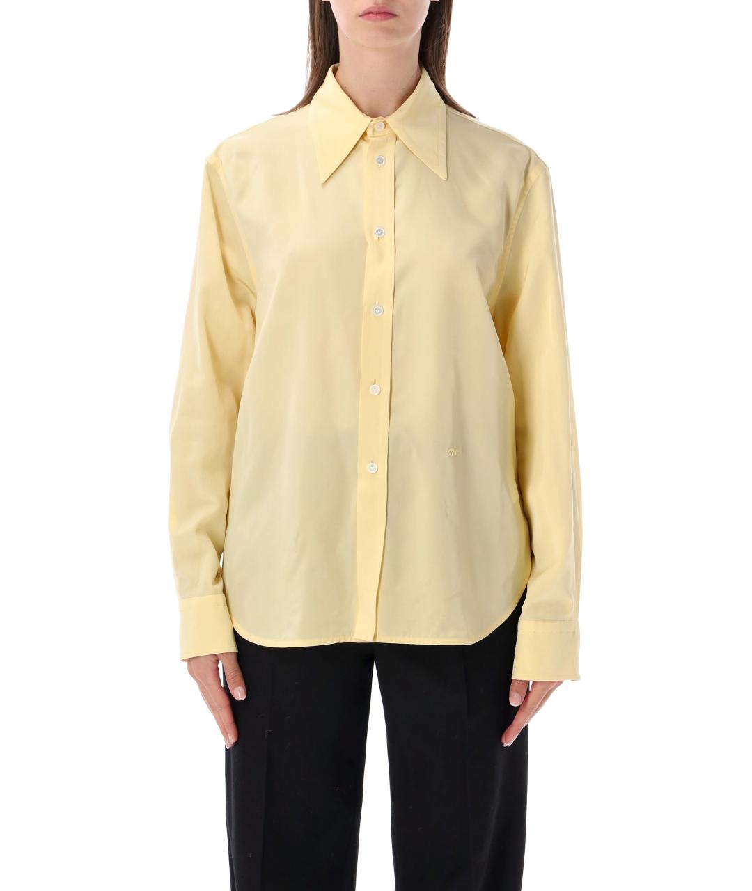BOTTEGA VENETA Желтая вискозная рубашка, фото 1
