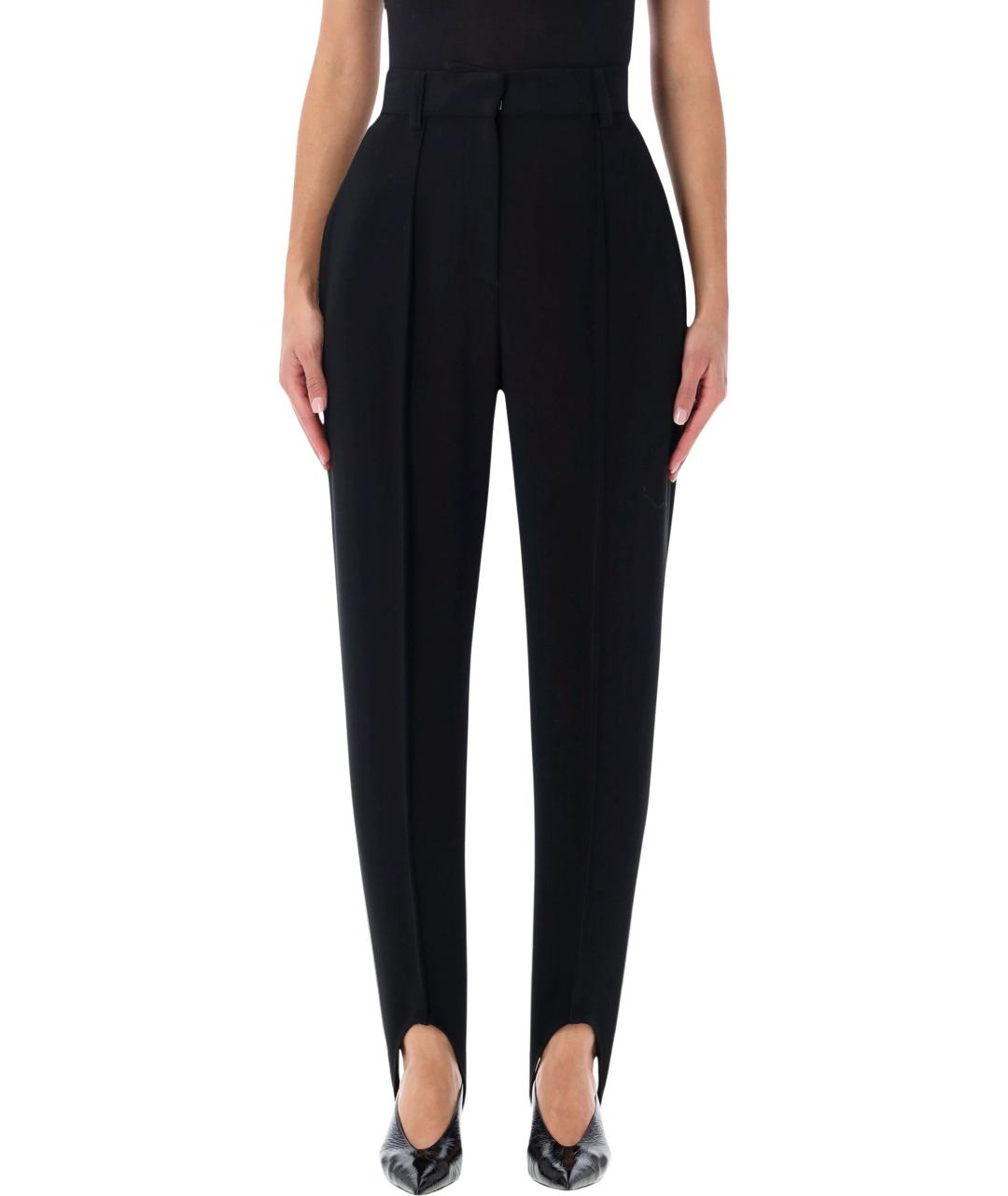 STELLA MCCARTNEY Черные вискозные прямые брюки, фото 1
