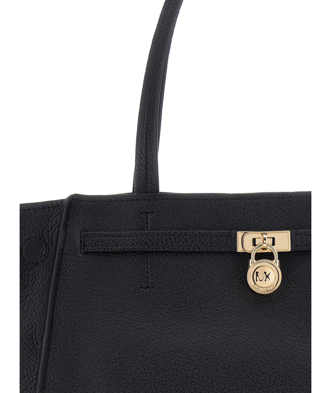 MICHAEL MICHAEL KORS Черная кожаная сумка тоут, фото 3