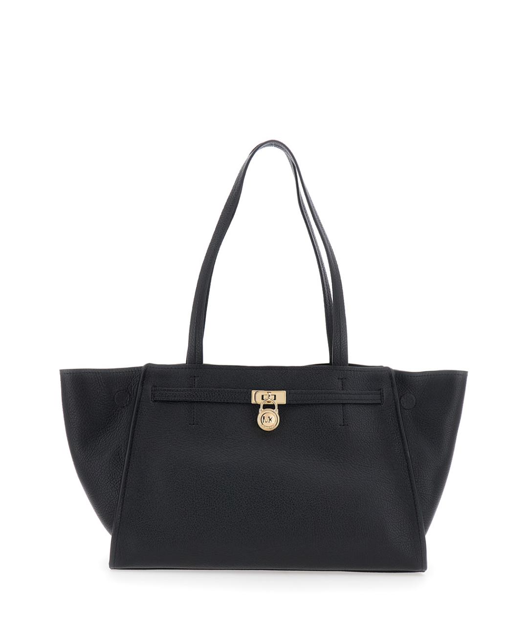 MICHAEL MICHAEL KORS Черная кожаная сумка тоут, фото 1