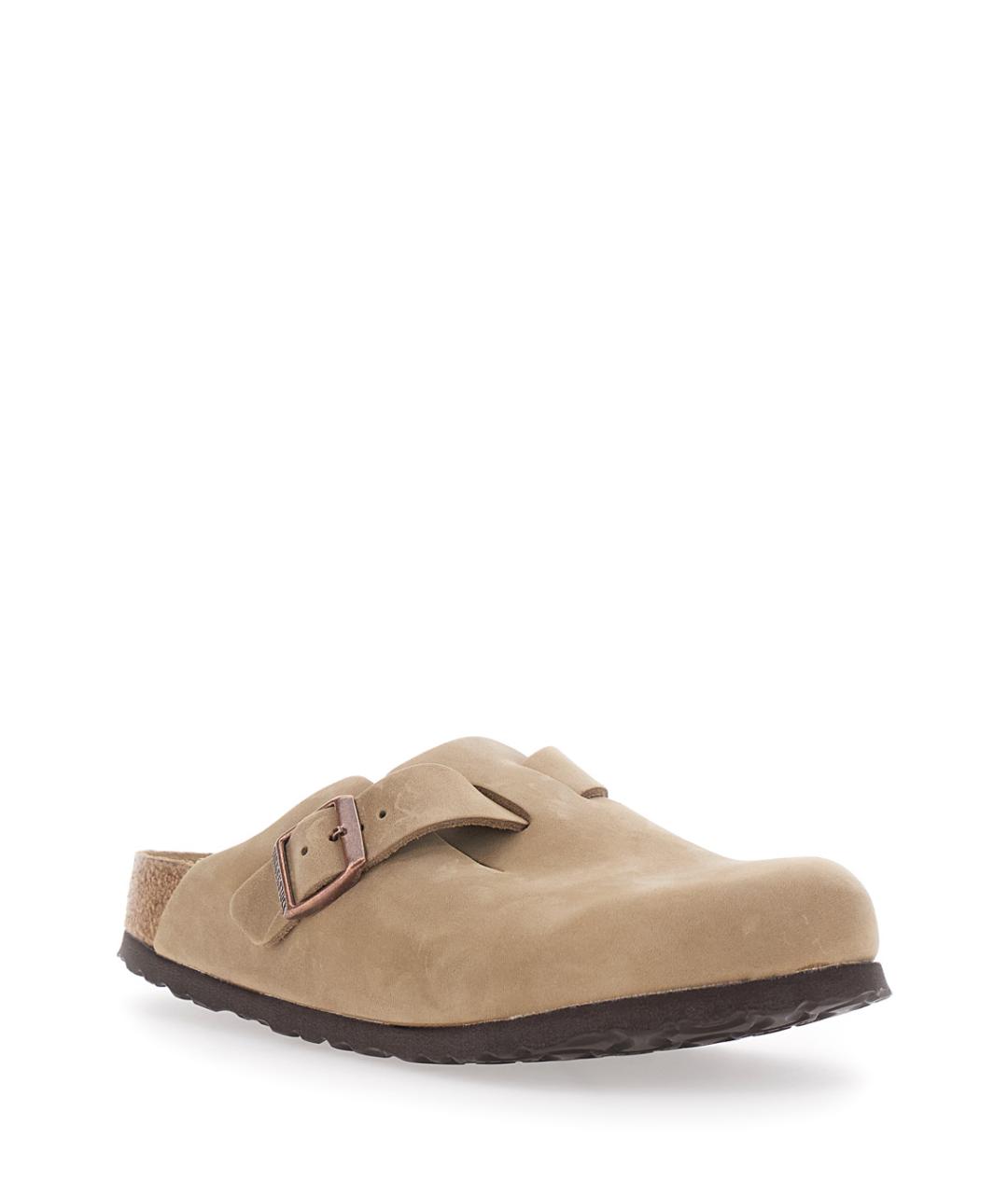 BIRKENSTOCK Бежевые замшевые сабо, фото 2