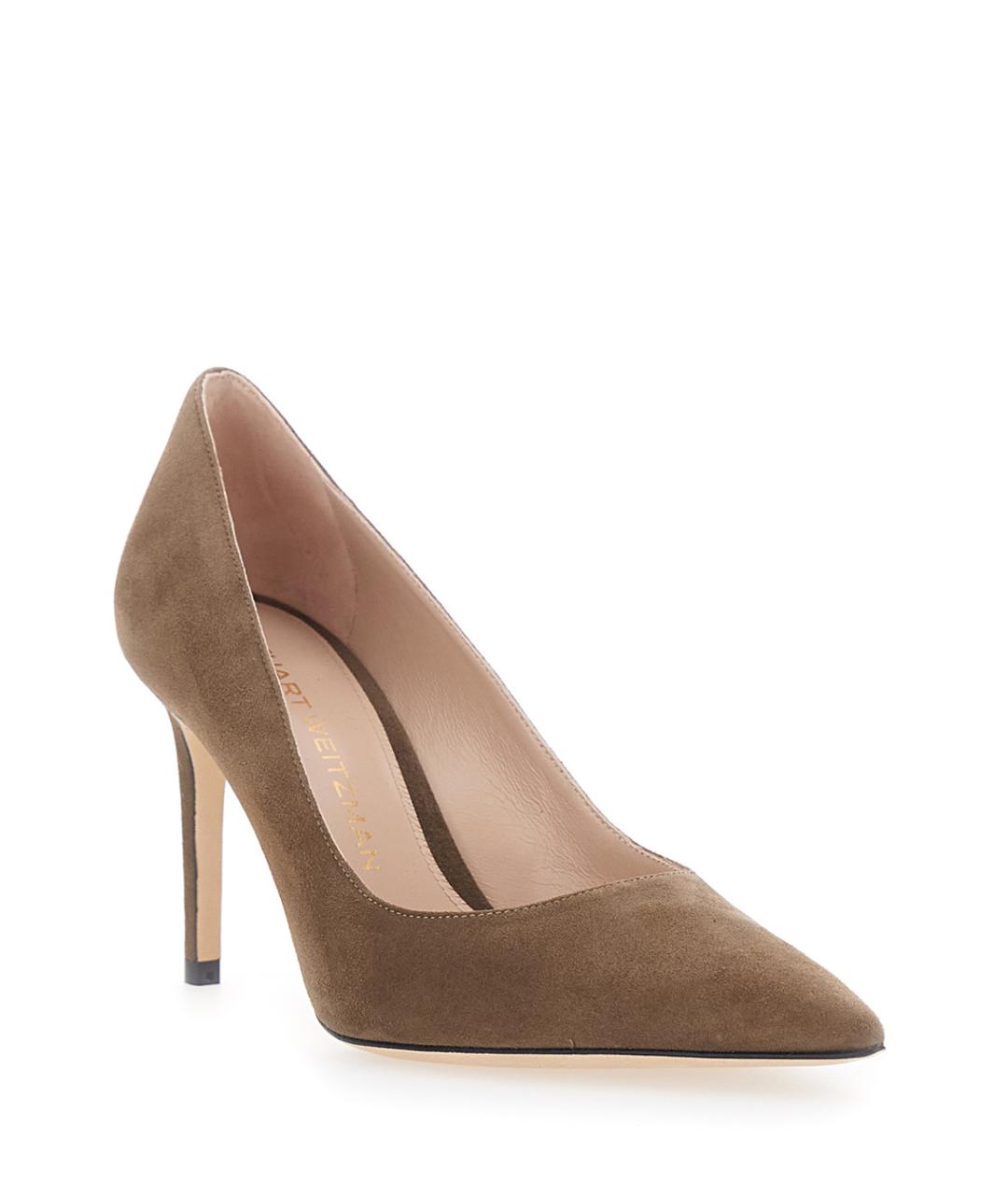STUART WEITZMAN Коричневые замшевые туфли, фото 2