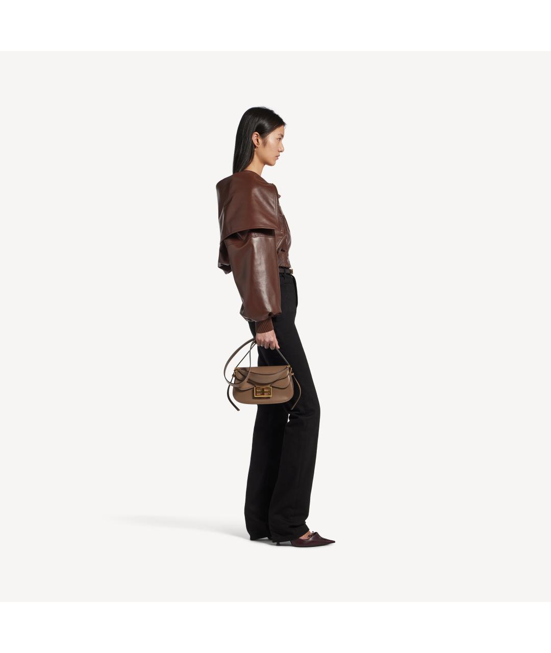 BALENCIAGA Коричневая кожаная куртка, фото 7