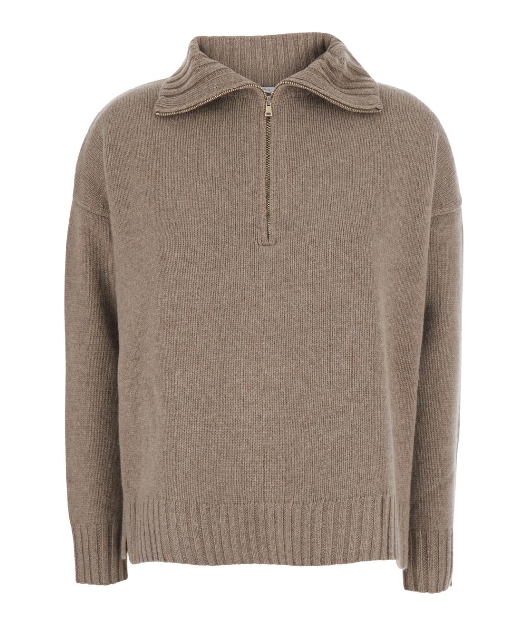 MAX MARA Коричневый кашемировый джемпер / свитер, фото 1