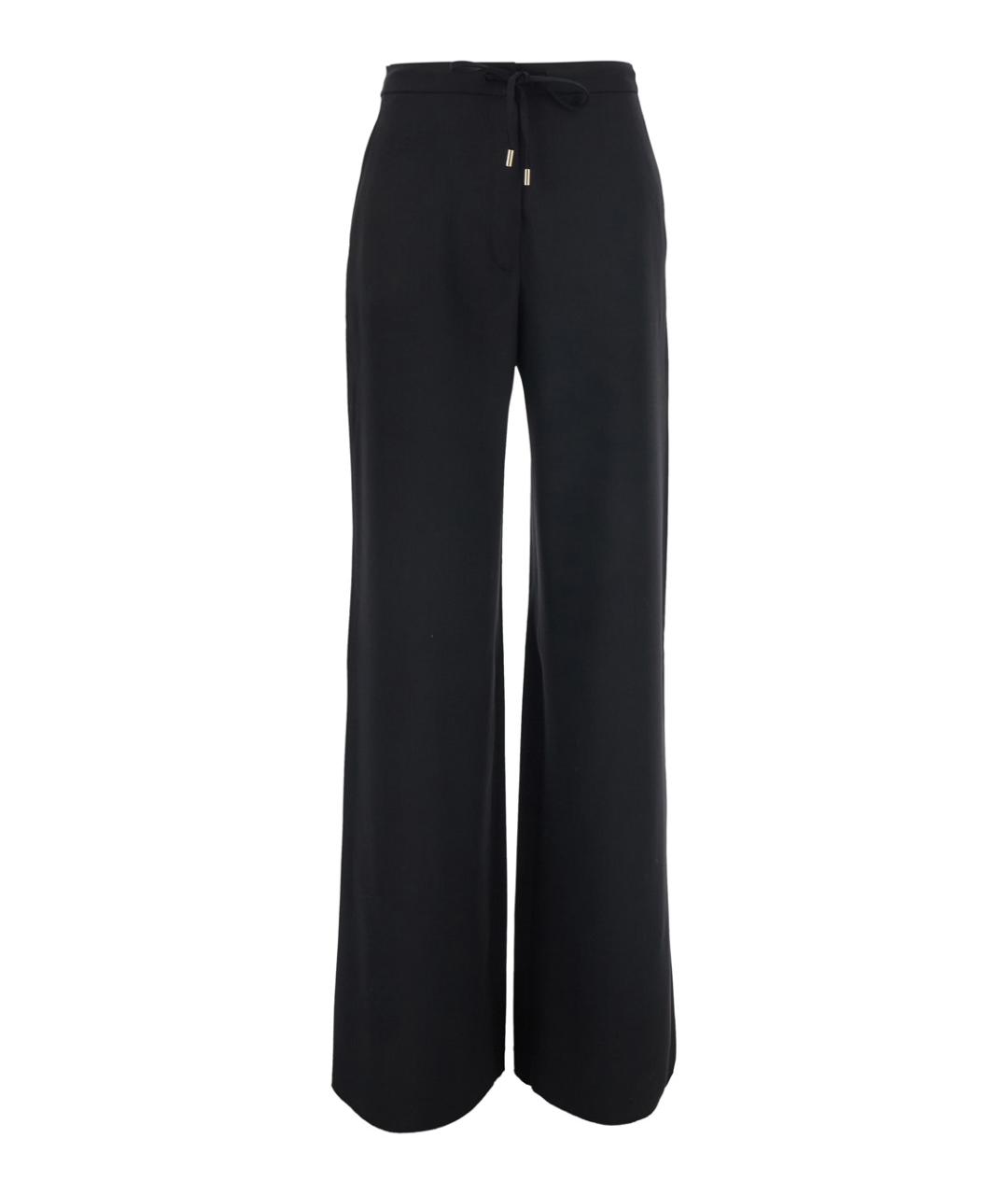 MAX MARA STUDIO Черные шерстяные прямые брюки, фото 1