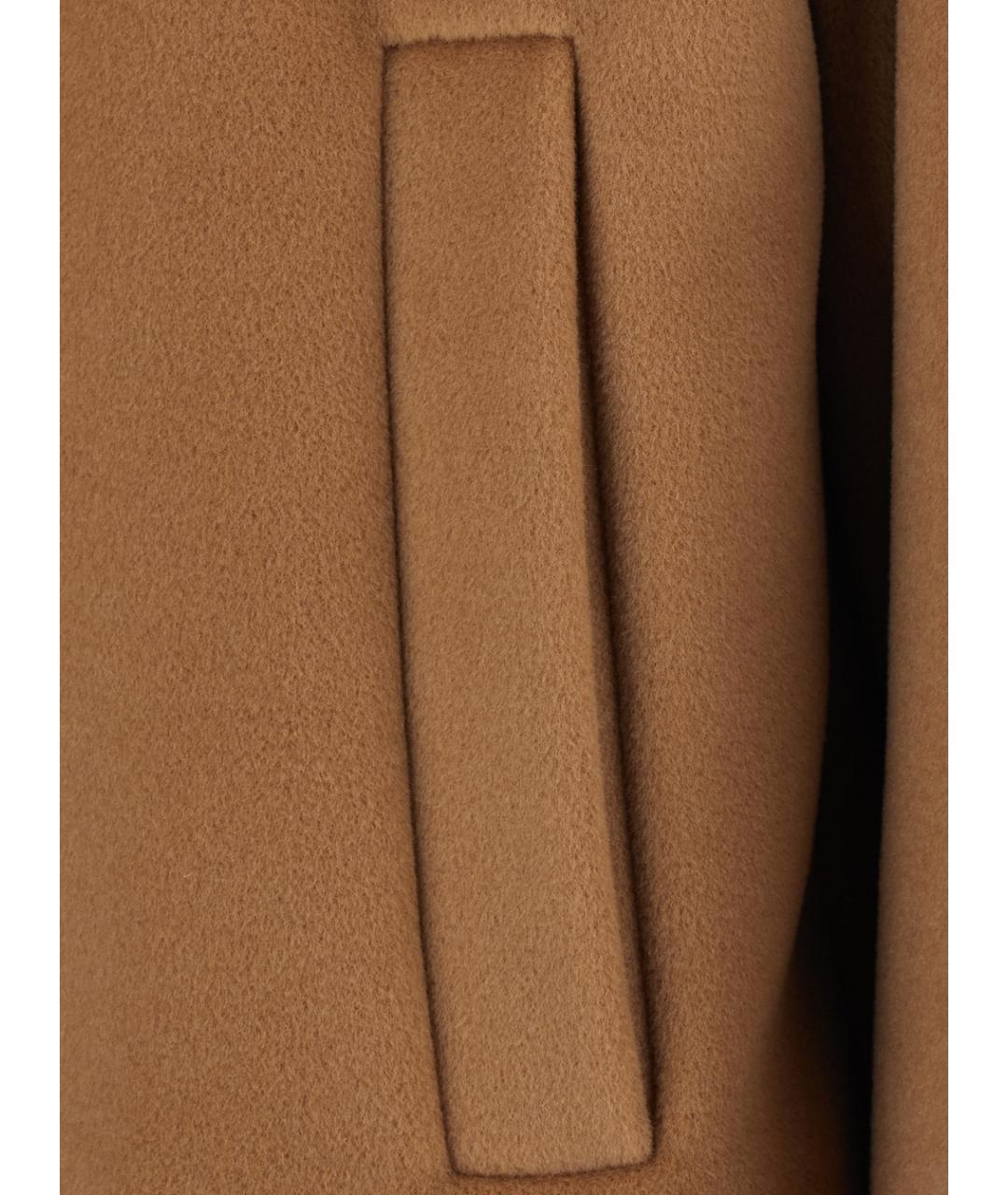 MAX MARA STUDIO Коричневое шерстяное пальто, фото 3