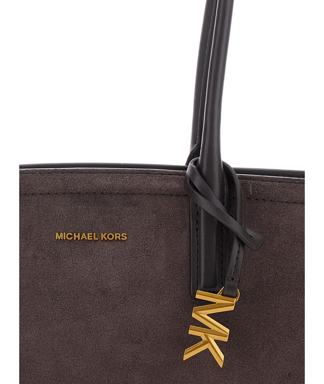 MICHAEL MICHAEL KORS Коричневая кожаная сумка через плечо, фото 3