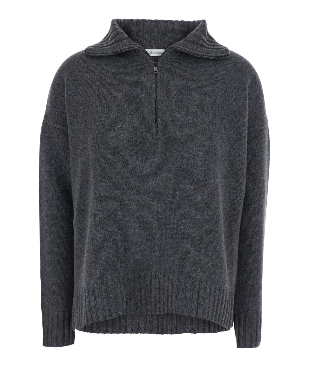 MAX MARA Серый кашемировый джемпер / свитер, фото 1