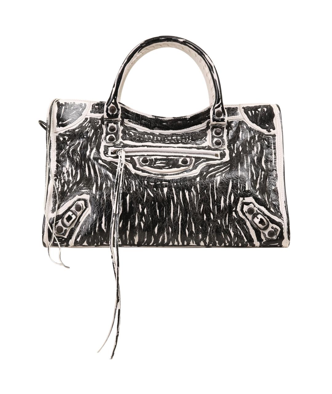 BALENCIAGA Черная кожаная сумка тоут, фото 1