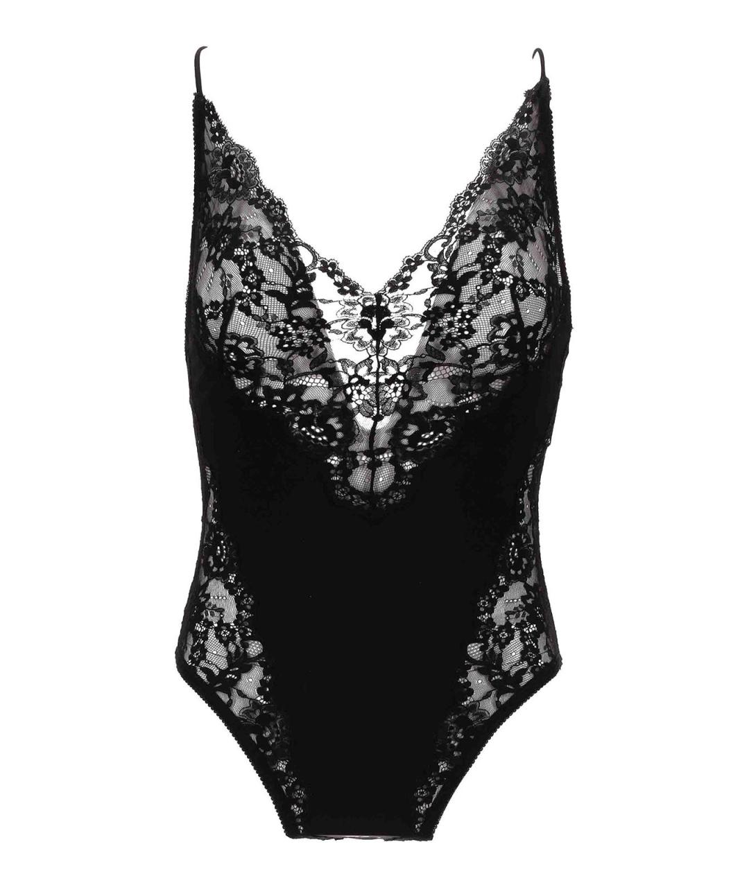 SAINT LAURENT Черная кружевная блузы, фото 1