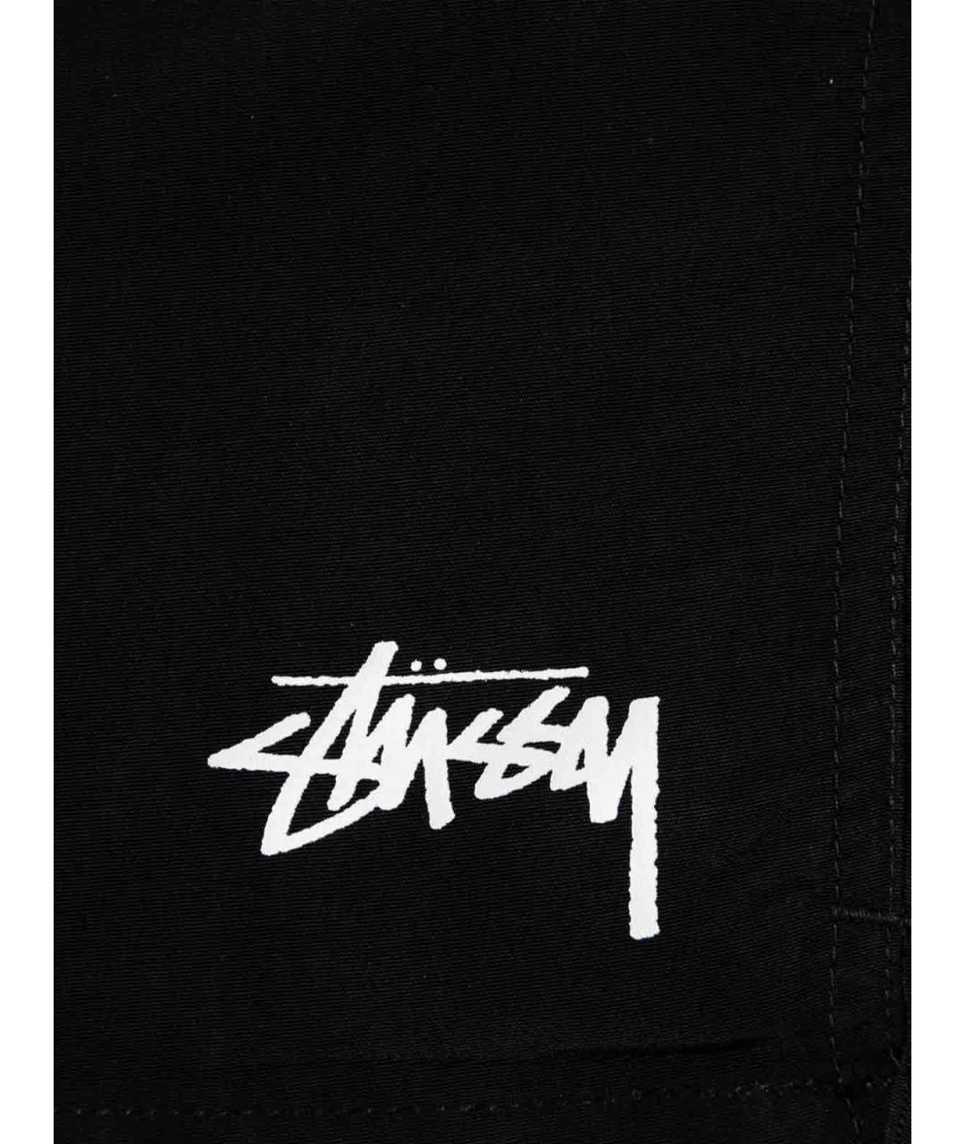 STUSSY Черные полиамидовые шорты, фото 2